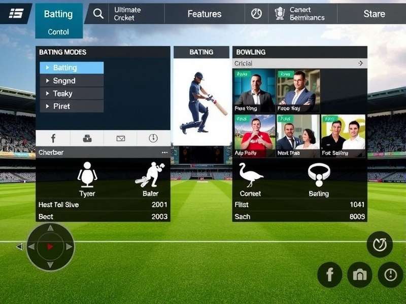 Ultimate Cricket feature showcase with multiple game modes
